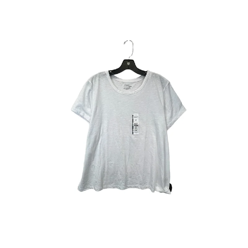 White Top Short Sleeve Basic Time And Tru, Size Xxxl