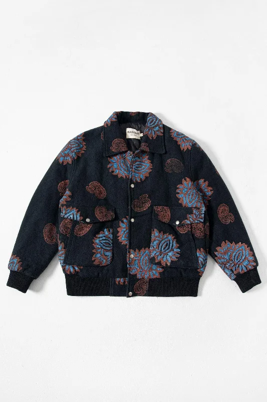 "LOST IN TRANSLATION" VERSION 2 BLOCKPRINT BOMBER JACKET