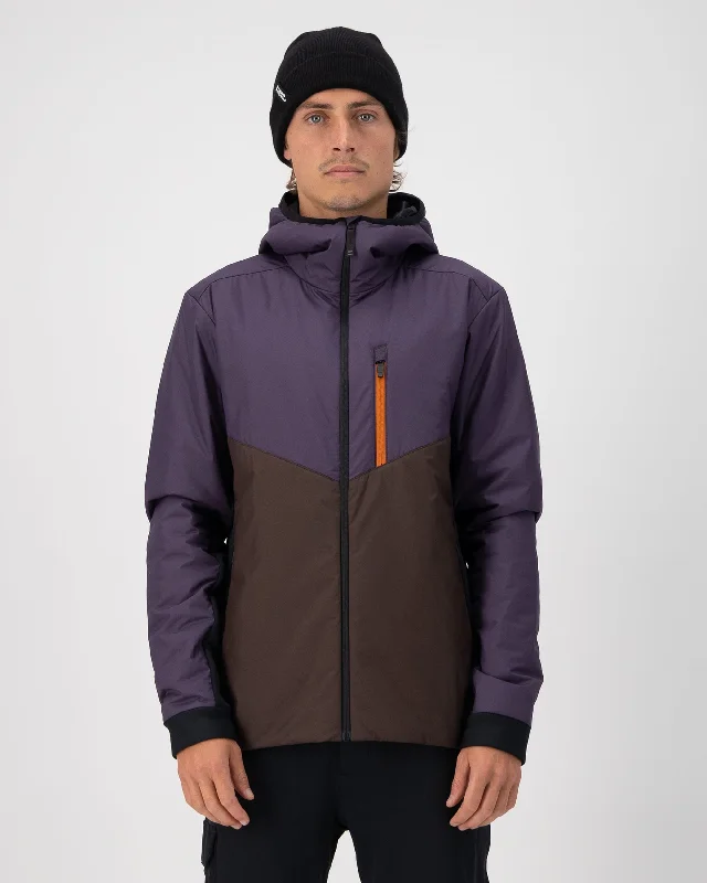 Arete Merino Insulated Hooded Jacket - Indigo / Cedar