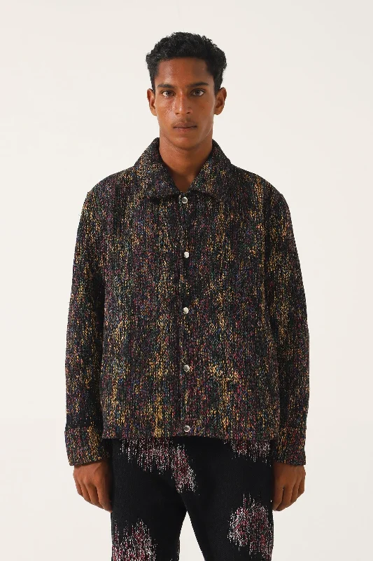 ABSTRACT BLOCK PRINT COACH JACKET